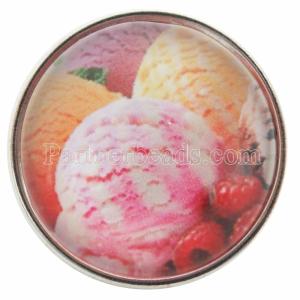 20MM snaps glass of Ice cream C0762 interchangable snaps jewelry