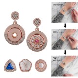 snaps Rose Gold Earring fit small size chunks
