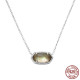 S925 Sterling Silver Kendra Scott style Elisa pendant necklace with Champagne shells GM5004 0.8*1.5cm pendant size