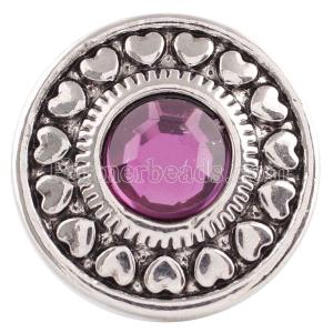 20MM snap Feb. birthstone purple KC5034 interchangable snaps jewelry