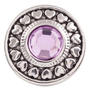 20MM snap Jun. birthstone purple KC5038 interchangable snaps jewelry