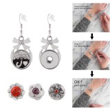 Snaps metal earring with Rhinestone KS1119-S fit 12mm chunks snaps jewelry