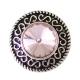 20MM Round snap Antique Silver Plated with pink rhinestone KB6900 snaps jewelry