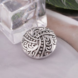 20MM Round snap Antique Silver Plated KB6177 snaps jewelry