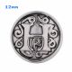 12mm H Antique snaps Silver Plated KS5010-S snap jewelry