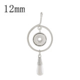 snap sliver Pendant with pearl fit 12MM snaps style jewelry KS0360-S