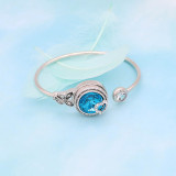 20MM love snap Silver Plated with blue rhinestone KC7821 snaps jewelry