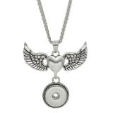 Pendant of necklace with 45CM chain fit 18mm snap chunks