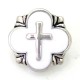 20MM Cross  snap  silver plated DS5081 with white Enamel interchangeable snaps jewelry