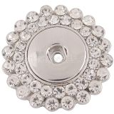 1 snaps button interchange brooch plating sliver with Rhinestones KC1130 snaps jewelry