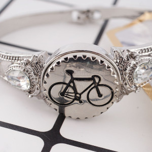 20MM bicycle snap button Antique Silver Plated  KC9622 snap jewelry