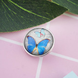 20MM snap glass Butterfly  KB2506-AG interchangable snaps jewelry
