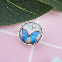 20MM snap glass Butterfly  KB2506-AG interchangable snaps jewelry