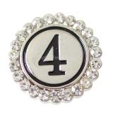 20MM NO.4 snap Silver Plated with  rhinestone KB7147 snaps jewelry