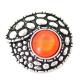 20MM snake snaps Antique Silver Plated with orange  Cats Eyes KB6887 snaps jewelry