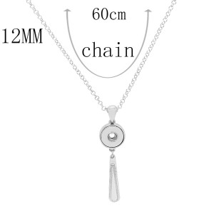 Pendant Necklace with 60CM chain KS1258-S fit 12MM chunks snaps jewelry