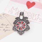 20MM snap Silver Plated with  rhinestone and red enamel KC7829 snaps jewelry