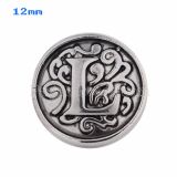 12mm L Antique snaps Silver Plated KS5014-S snap jewelry