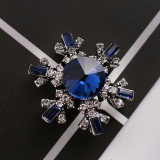 20MM snap silver Plated with deep blue Rhinestones KC8983 snaps jewelry