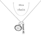 Pendant of Necklace with 60CM chain KC1085 fit 20MM chunks snaps jewelry