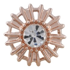 20MM design Rose-Gold Plated with white rhinestone KC5638 snaps jewelry
