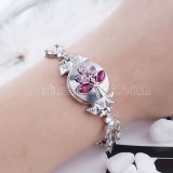 20MM tree snap silver Antique plated with rose rhinestone KC5443 snaps jewelry