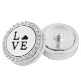 22mm love white alloy Love Aromatherapy/Essential Oil Diffuser Perfume Locket snap with 1pc 15mm discs as gift