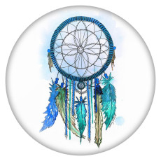 20MM Dreamcatcher Painted enamel metal C5440 print snaps jewelry