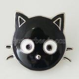20MM Cat snap Silver Plated with Enamel KB6336 snaps jewelry