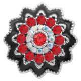 20MM design snap silver Plated with red rhinestone KC6937 snaps jewelry
