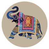 20MM Painted Elephant enamel metal C5762 print snaps jewelry