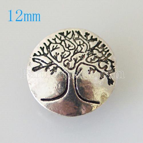12mm tree snaps  Silver Plated KB6653-S snap jewelry