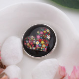 20MM valentine snap glass Loveheart KB2508-AI interchangable snaps jewelry