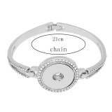 1 buttons snap sliver Bracelet with Rhinestone snaps jewelry KC0815