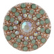 20MM round Rose-Gold Plated with green rhinestone KC7599 snaps jewelry