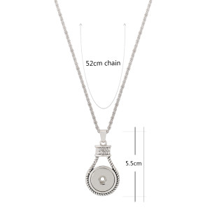 Pendant of necklace with 45CM chain fit 18mm snap chunks