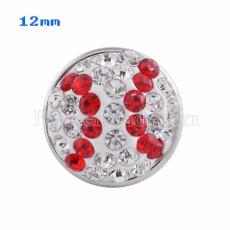 Small size snaps Style chunks with white and red rhinestone