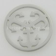 33MM stainless steel coin charms fit  jewelry size anchor