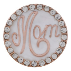 20MM mother Rose Gold-Plated with white rhinestone KC6487 snaps jewelry