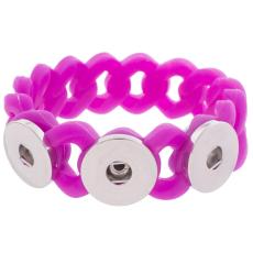 3 Buttons Silicone Stretch bracelet