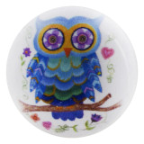 20MM animal owl Painted enamel metal snaps C5036 print snaps jewelry