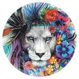 20MM lion Painted enamel metal snaps button print C5007 jewelry