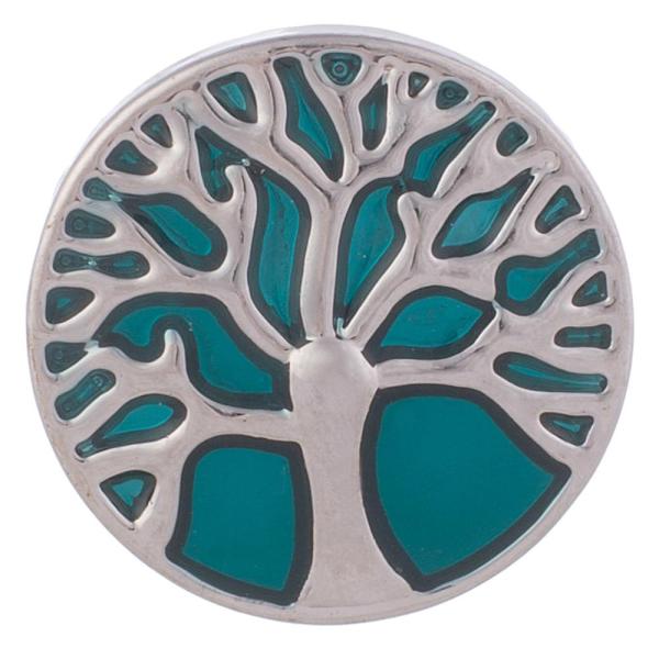 20MM Tree snap Silver Plated with blue Enamel KB6215 snaps jewelry