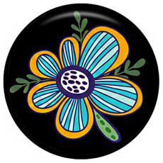 20MM flower Painted enamel metal C5504 print snaps jewelry