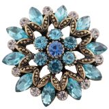 20MM design snap gold Plated with cyan Rhinestones KC8949 snaps jewelry