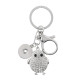 Alloy fashion Keychain with pendant and buttons fit snaps chunks KC1193 Snaps Jewelry