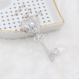 love snap sliver Pendant with rhinestone fit 20MM snaps style jewelry KC0418