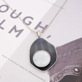 Acrylic silver pendant Necklace with 80CM chain KC1096 fit 20MM chunks snaps jewelry