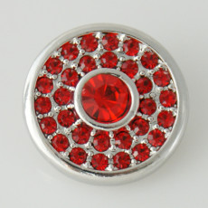 20MM Round snap Antique Silver Plated with red rhinestone KB5099 snaps jewelry