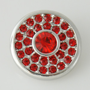 20MM Round snap Antique Silver Plated with red rhinestone KB5099 snaps jewelry